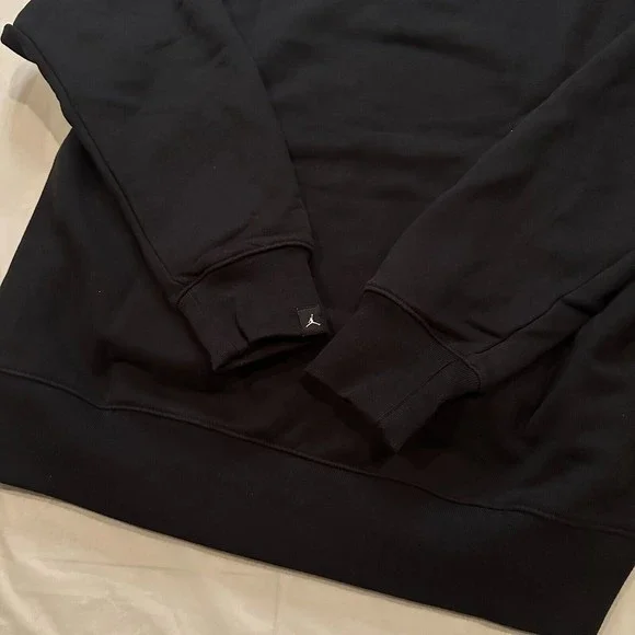 Nike Men's Air Jordan Pullover Cotton Hoodie Sportswear Black Size Large Sport - Picture 9 of 12